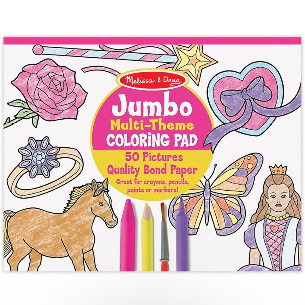 Melissa & Doug Jumbo Multi- Theme Coloring Pad